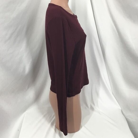 June & Hudson Ribbed Long Sleeve Henley C5 - Picture 6 of 8